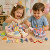 Wooden Cake Cutting Toy – Kreativitet og rollespill – Bursdagskake i tre