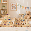 Rainbow Gem Stacking Blocks – Kreativt og lærerikt – Sett med treklosser til å stable