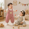 Striped Overall Romper – Myk og behagelig – Jumpsuit til barn