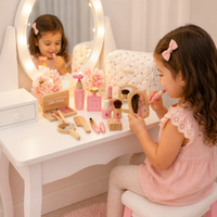 Thumbnail for Wooden Makeup Play Set – Kreativitet og rollespill – Sminkesett i tre