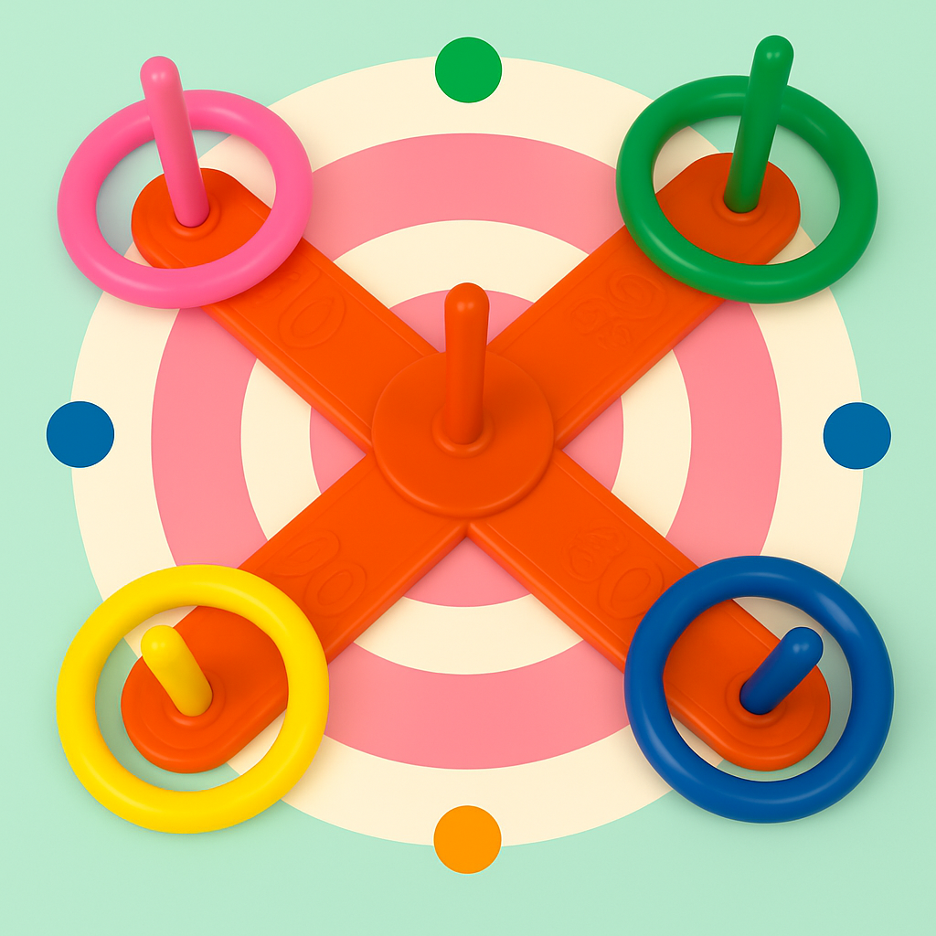 Hoop Ring Toss – Kast og scor – Kasteringer Lekesett for utendørs bruk