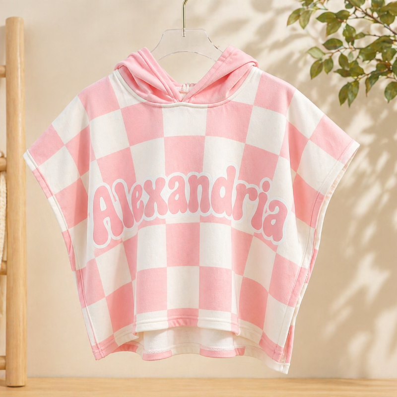Personalized Hooded Towel – Myk og unik – Personlig badekåpe til barn