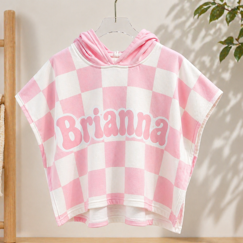 Personalized Hooded Towel – Myk og unik – Personlig badekåpe til barn