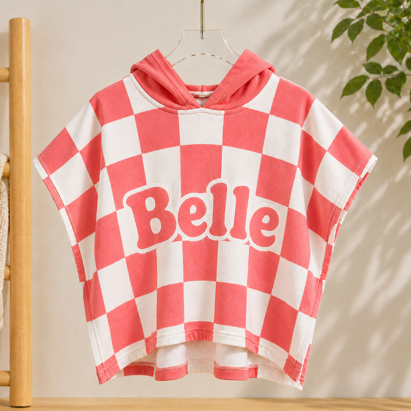 Personalized Hooded Towel – Myk og unik – Personlig badekåpe til barn