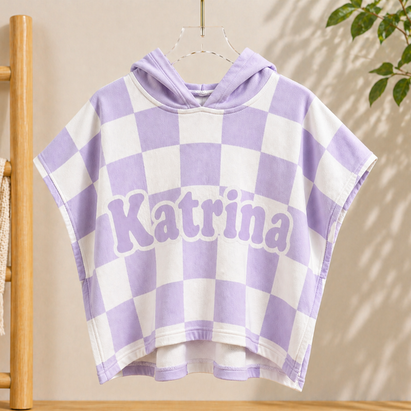 Personalized Hooded Towel – Myk og unik – Personlig badekåpe til barn