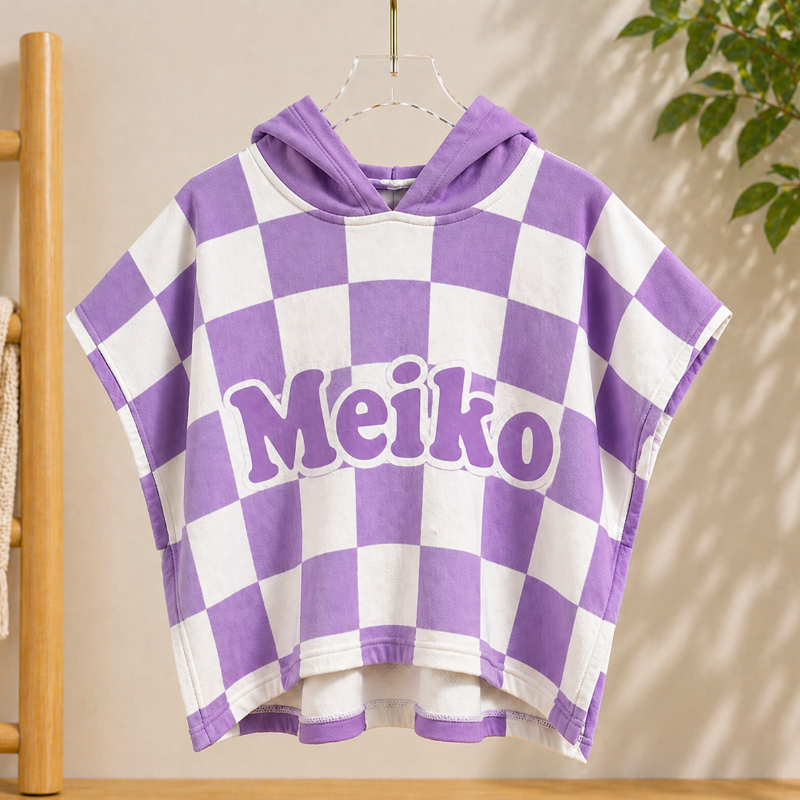 Personalized Hooded Towel – Myk og unik – Personlig badekåpe til barn