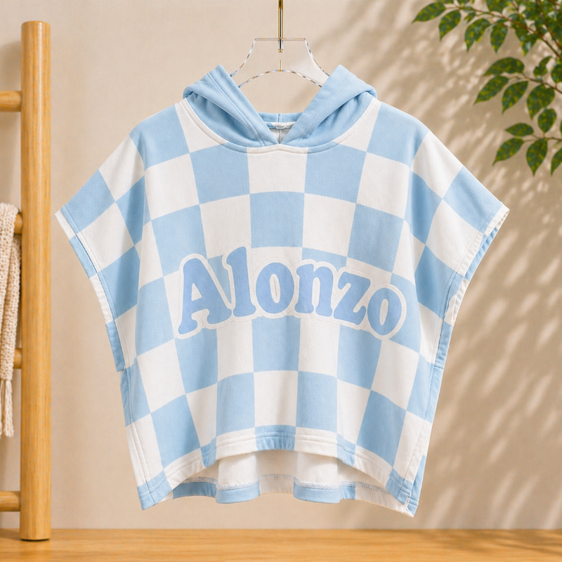 Personalized Hooded Towel – Myk og unik – Personlig badekåpe til barn
