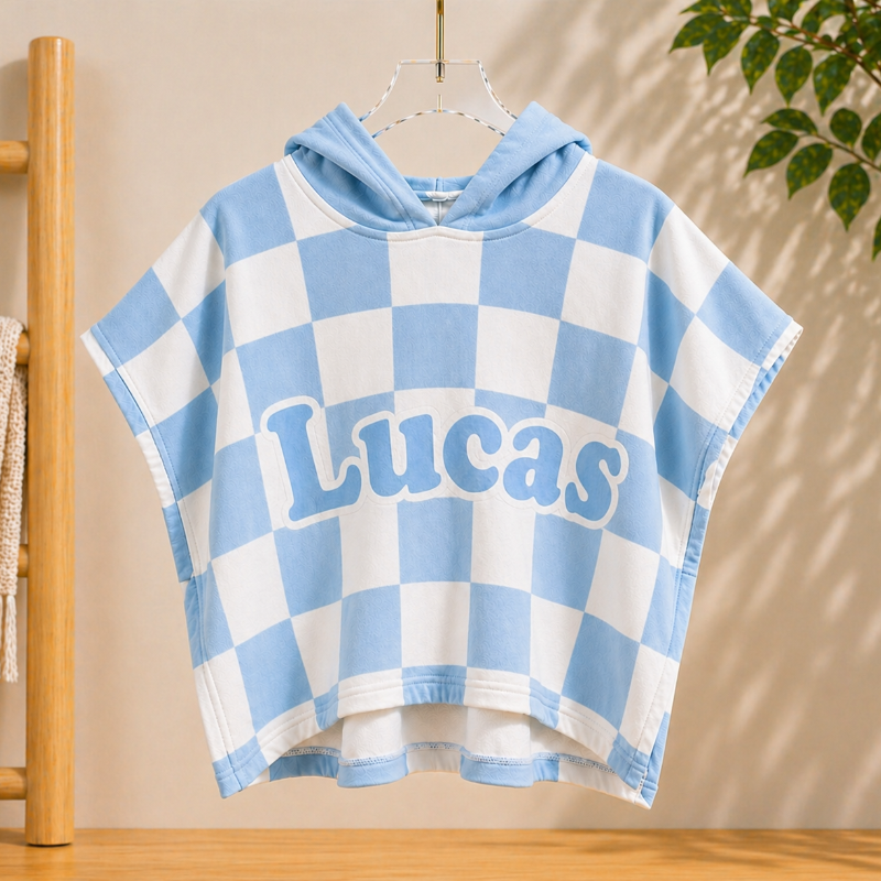 Personalized Hooded Towel – Myk og unik – Personlig badekåpe til barn