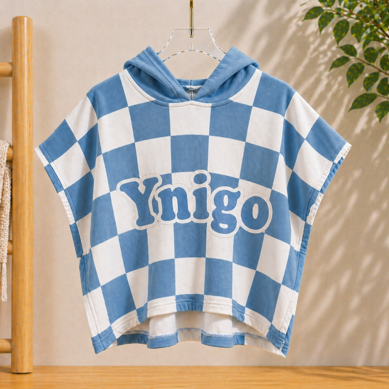 Personalized Hooded Towel – Myk og unik – Personlig badekåpe til barn