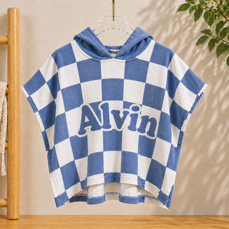 Personalized Hooded Towel – Myk og unik – Personlig badekåpe til barn