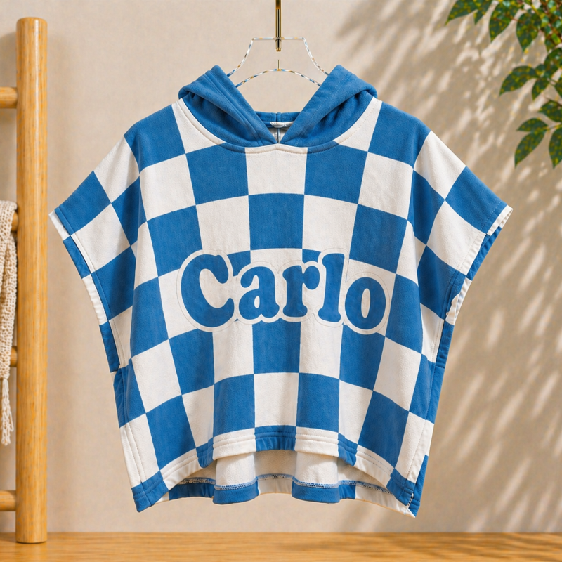 Personalized Hooded Towel – Myk og unik – Personlig badekåpe til barn