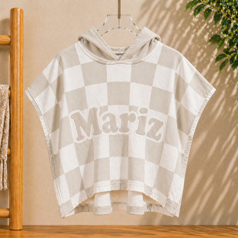 Personalized Hooded Towel – Myk og unik – Personlig badekåpe til barn