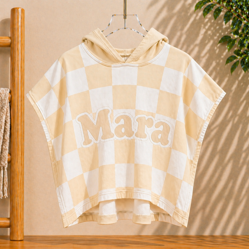 Personalized Hooded Towel – Myk og unik – Personlig badekåpe til barn