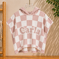 Thumbnail for Personalized Hooded Towel – Myk og unik – Personlig badekåpe til barn