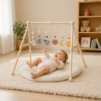 Thumbnail for Wooden Baby Rattle Toy – Sansestimulerende og trygt – Baby Gym