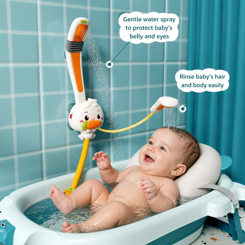 Rabbit Bath Shower Toy – Lek og vannmoro – Sprutende badeleke
