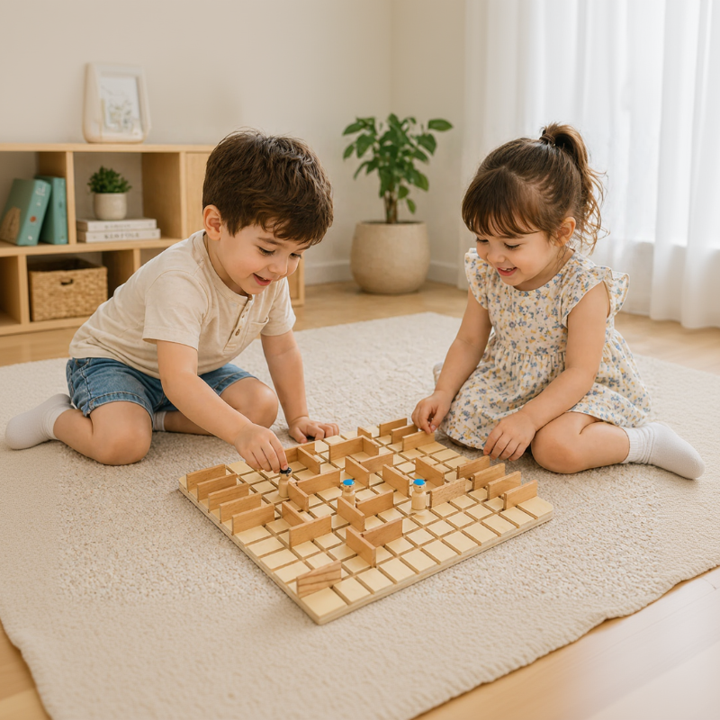 Wooden Chess Puzzle Game – Strategi & tenkning – Brettspill