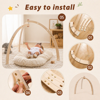 Thumbnail for Wooden Baby Rattle Toy – Sansestimulerende og trygt – Baby Gym