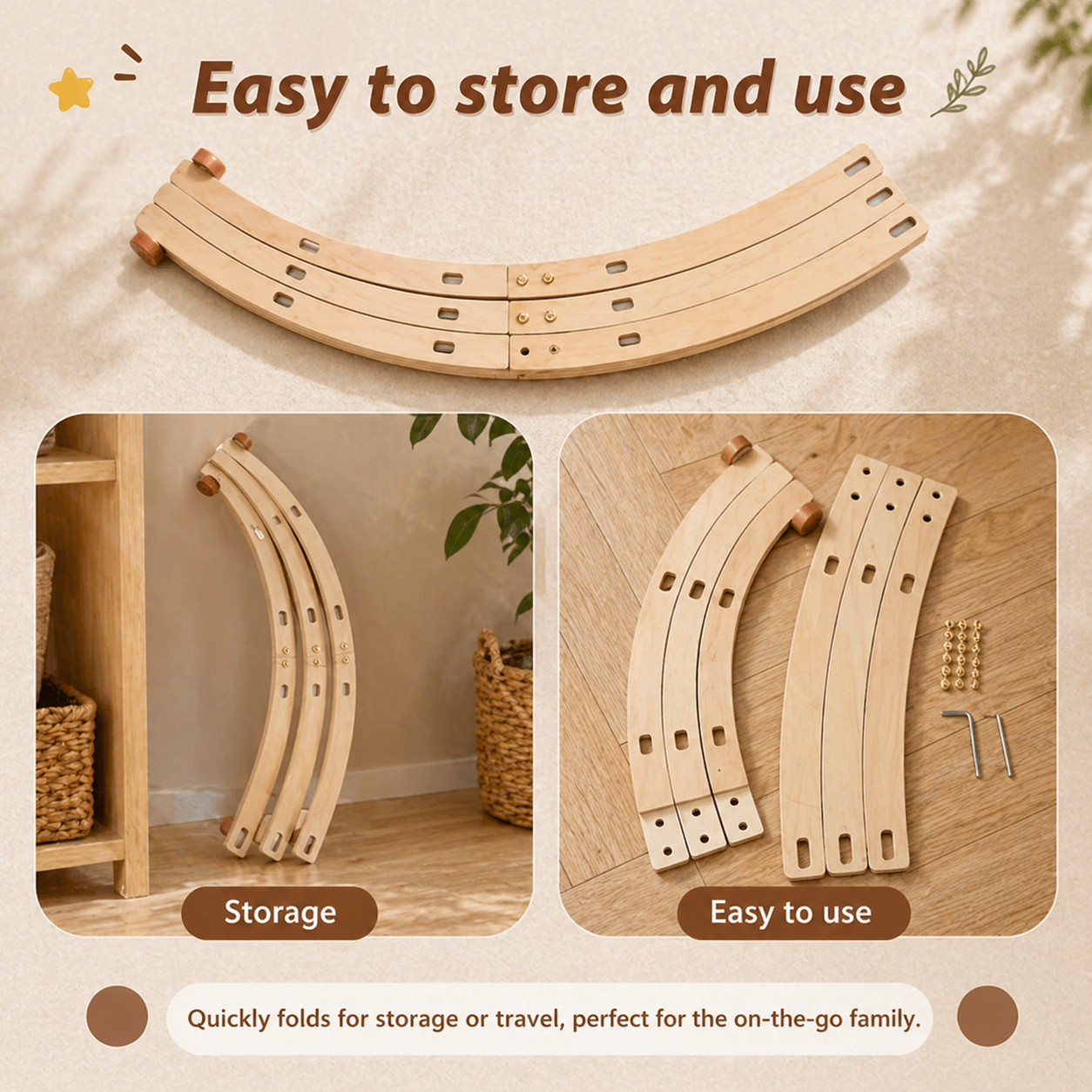 Wooden Baby Rattle Toy – Sansestimulerende og trygt – Baby Gym