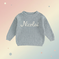 Thumbnail for Personalized Baby Sweater – Unik og kjærlig – Brodert, personlig babygenser