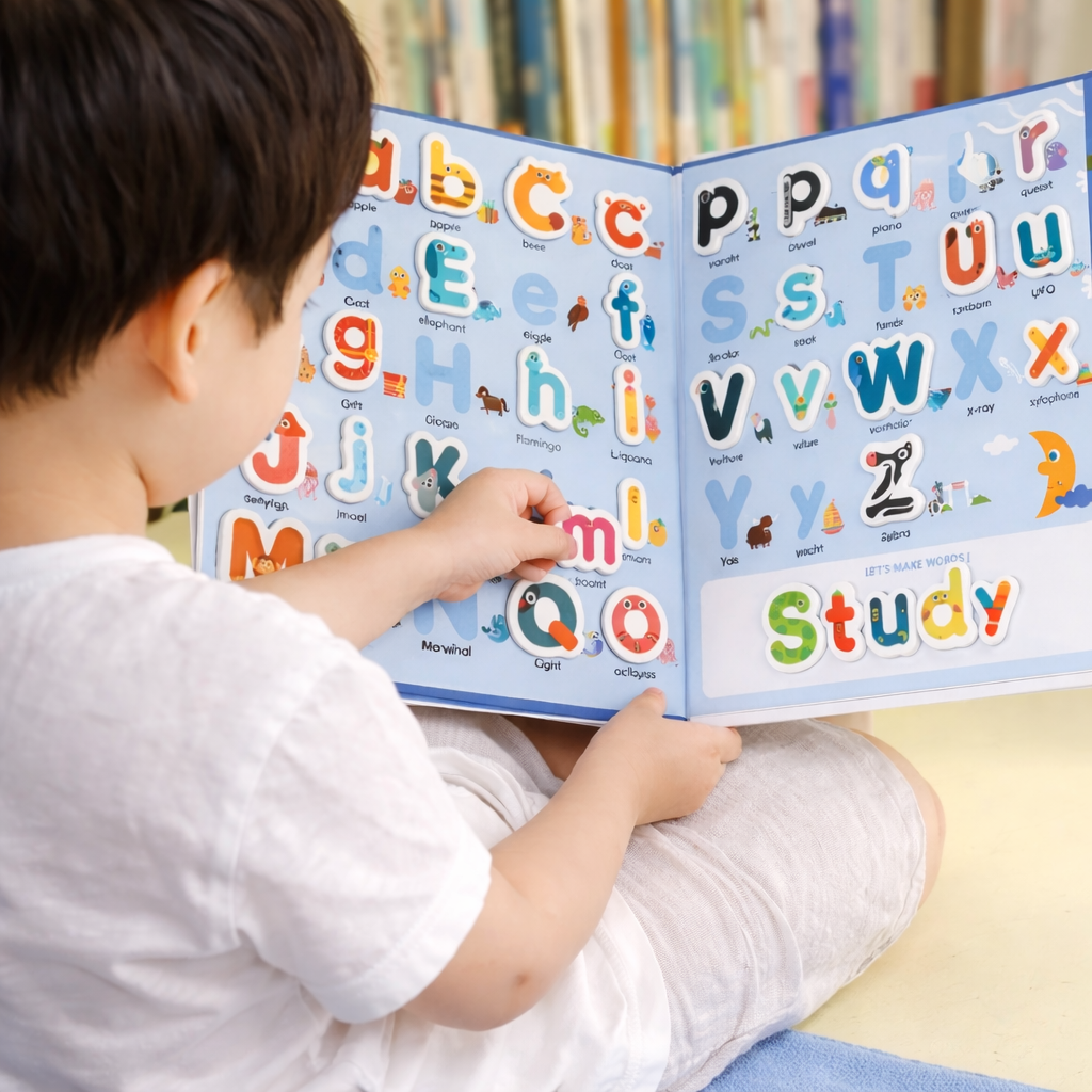 BusyBrain – Lær engelske ord og regne – Alfabet og tall Puzzlebok