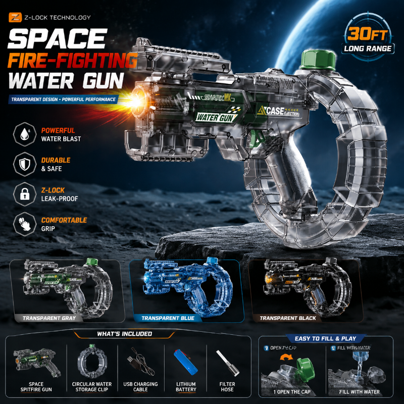 Space Water Blaster Toy – Interaktivt og morsomt – Vannpistol