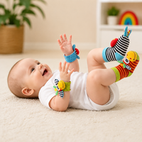 Thumbnail for Wrist Rattle and Socks – Motorikk & lek – Rangle for babyer (sett med 4)