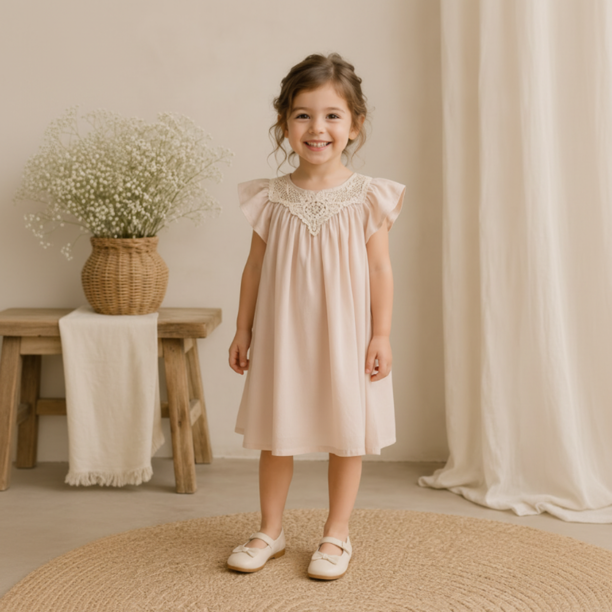 Lace Stitching Dress – Elegant og komfortabelt – Blonder og sømmer