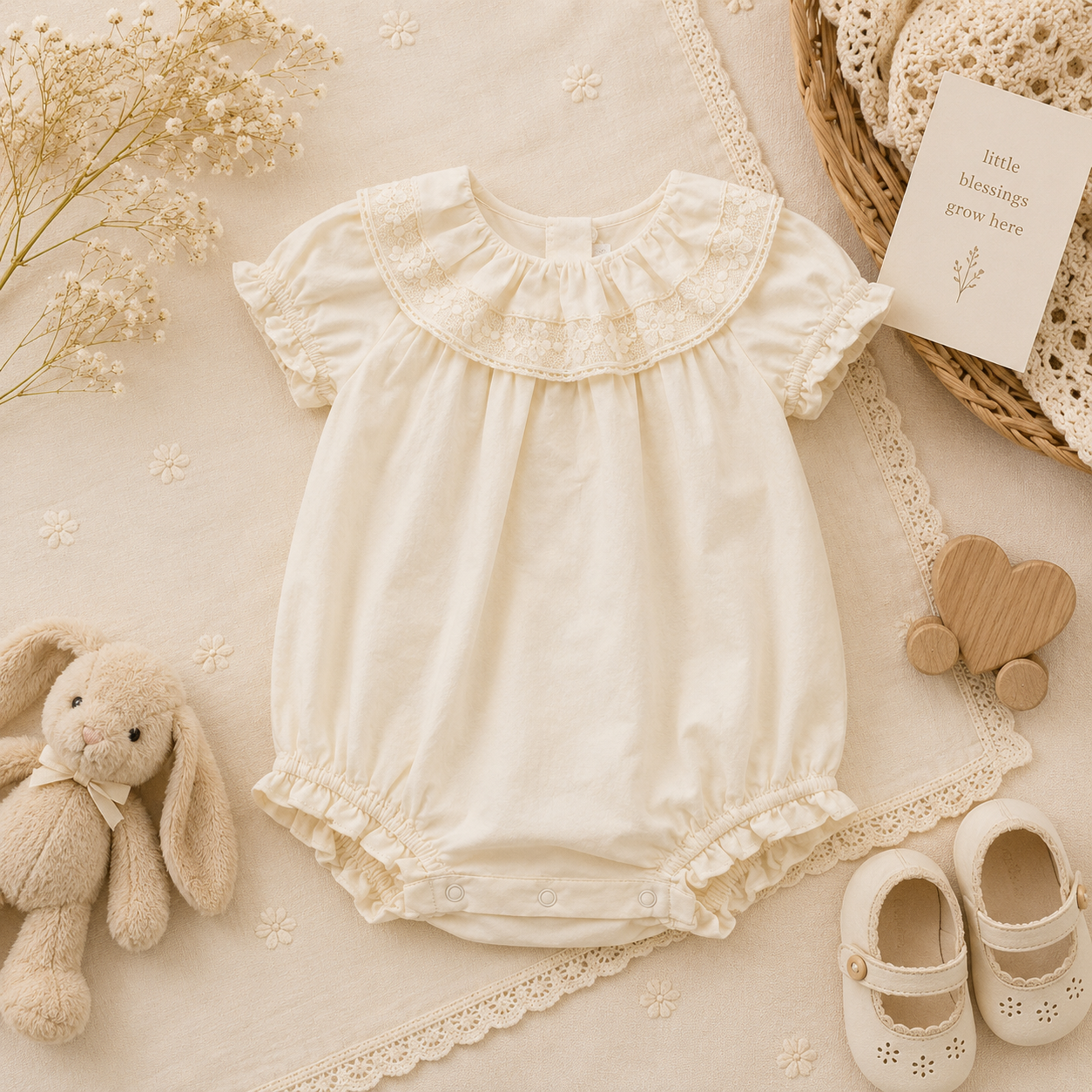 Vintage Rompers – Tidløs og myk – Baby-jumpsuit
