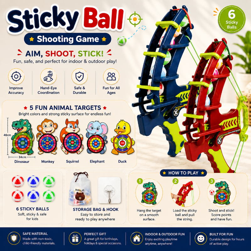 Sticky Ball Shooting Game – Aktivt & interaktivt – Dartspill-sett