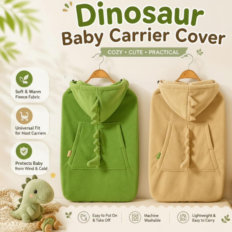 Dinosaur Baby Carrier Cover – Varmt og behagelig – Dino Baby-teppe