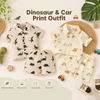 Dinosaur & Car Print Outfit – Tøft og lekent – Sommersett