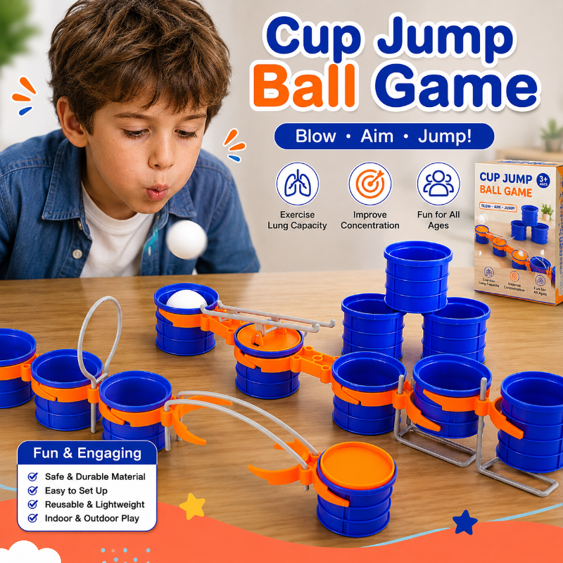 Cup Jump Ball Game – Aktivt og interaktivt – Puff Ball selskapsspill