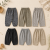 Plaid Cotton Pants – Luftig og pustende – Uformelle bukser i ballong-/haremstil