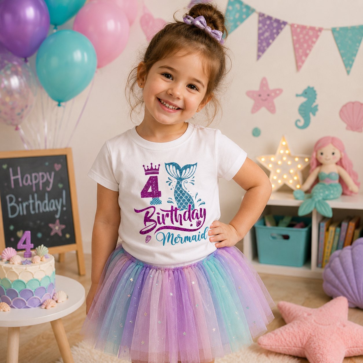 Birthday Graphic Tee – Søt og luftig – bursdags-T-skjorte for barn