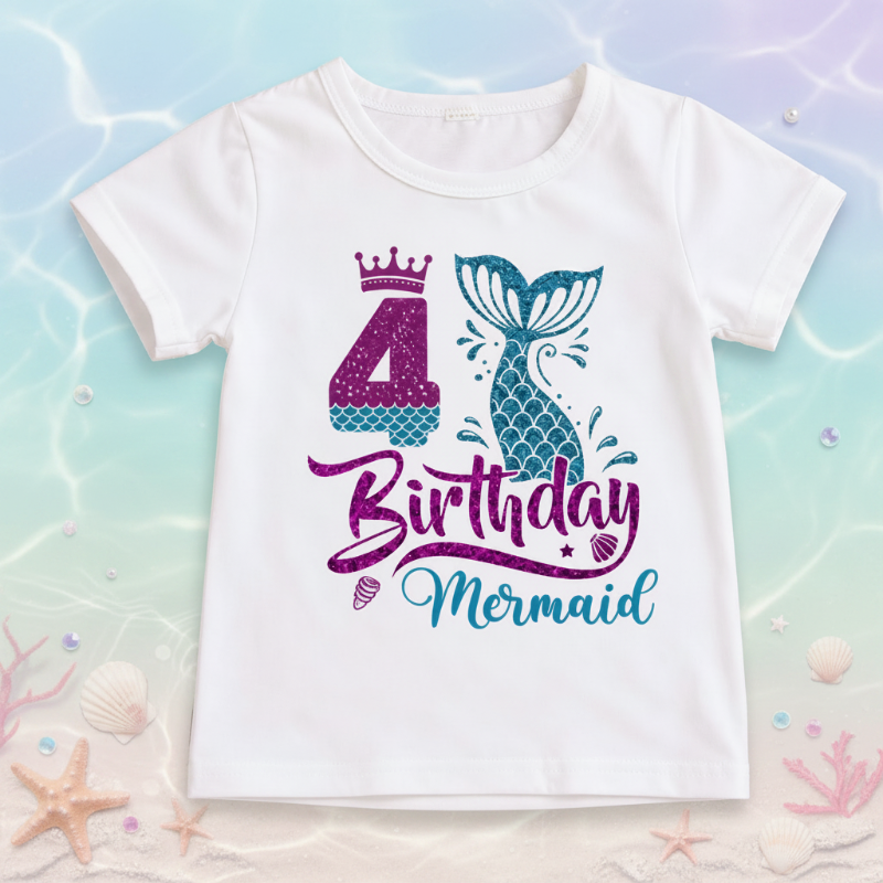 Birthday Graphic Tee – Søt og luftig – bursdags-T-skjorte for barn