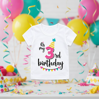 Thumbnail for Birthday Graphic Tee – Søt og luftig – bursdags-T-skjorte for barn