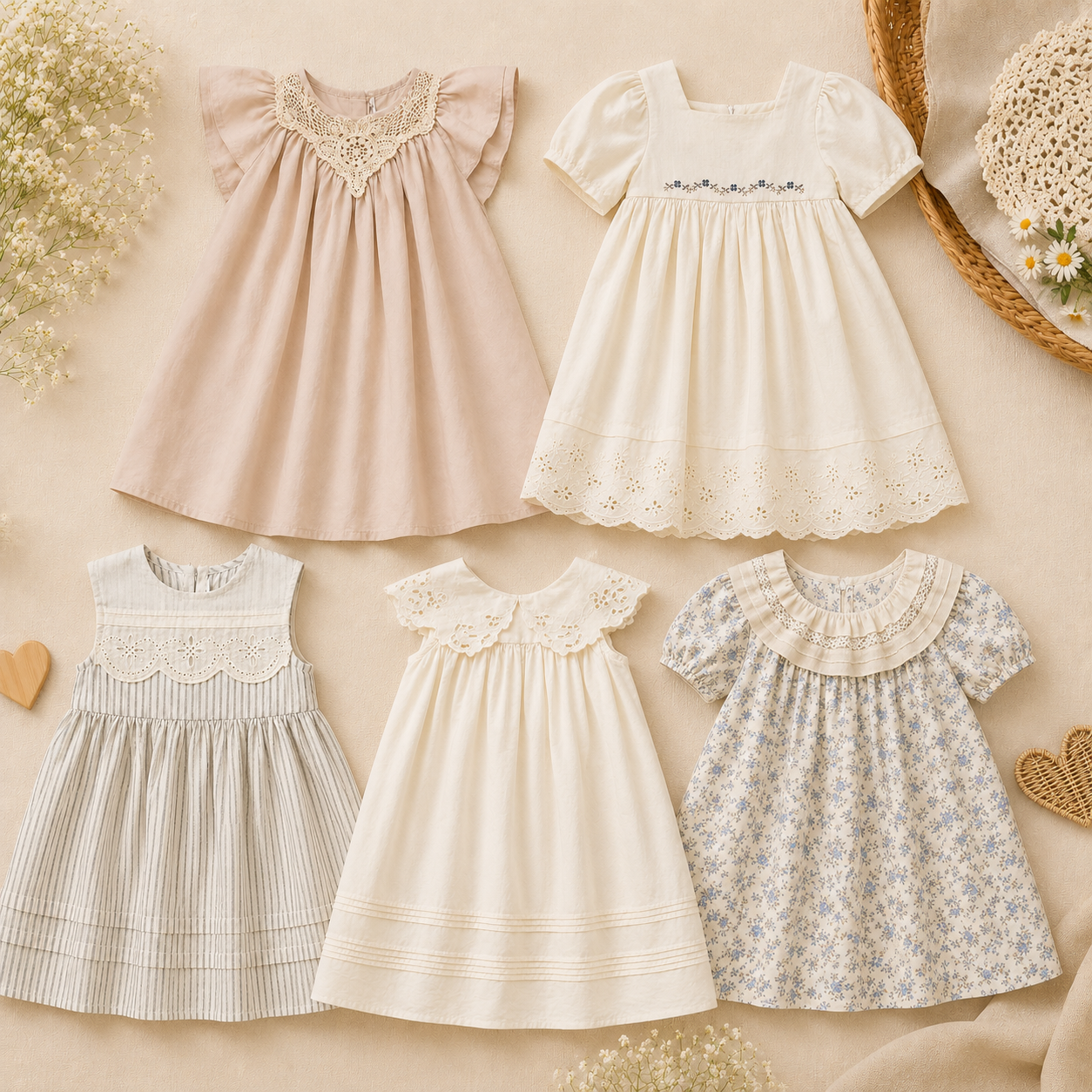 Lace Stitching Dress – Elegant og komfortabelt – Blonder og sømmer