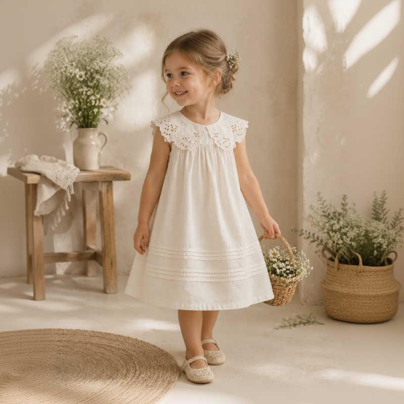 Sleeveless Dress – Elegant og komfortabel – kjole med blonderkrage