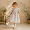 Check Dress – Myk og pustende – Klassisk krage med puffermmer