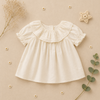 Ruffle Collar Top – Elegant og komfortabel – Top med dekorativ krage og puffermmer