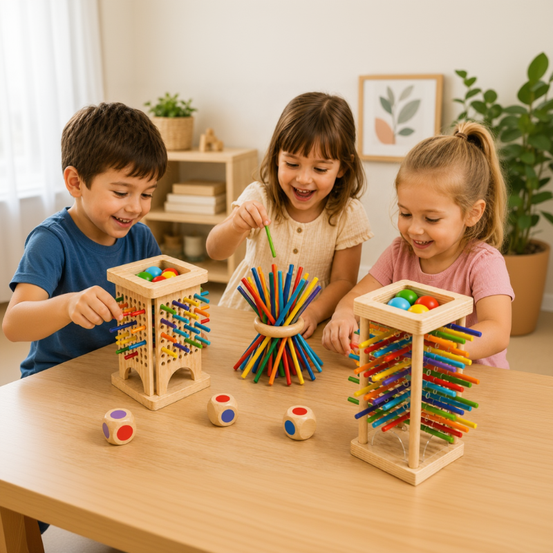 Wooden Stick Battle Game – Tenkning & Interaktivt – Strategisk brettspill