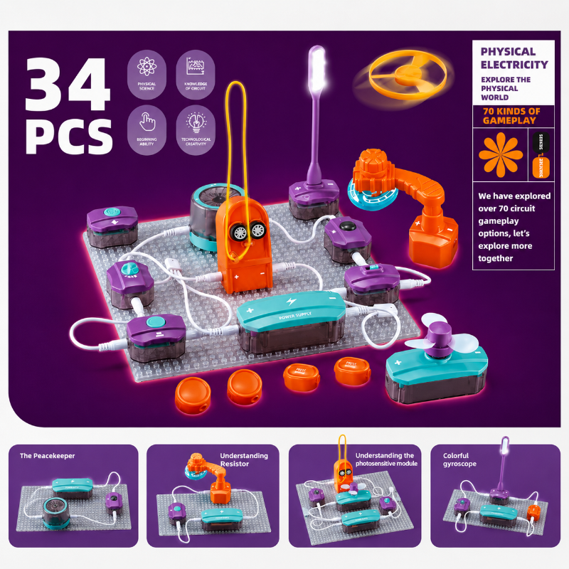 STEM Electronic Building Kit – Lærerikt og teknisk – Eksperiment sett for kretsløp