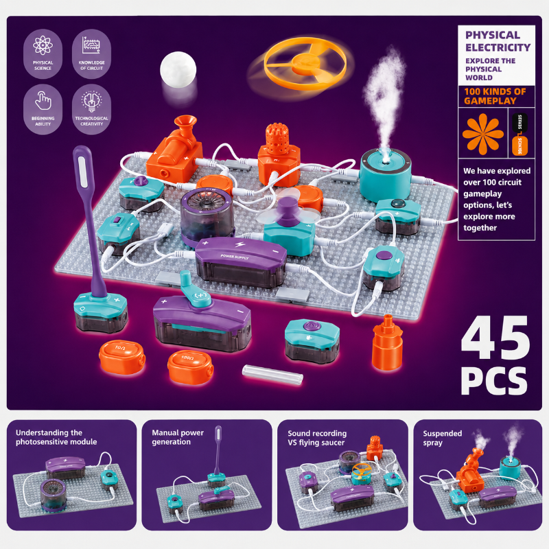 STEM Electronic Building Kit – Lærerikt og teknisk – Eksperiment sett for kretsløp