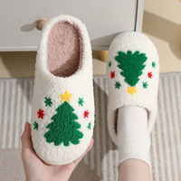 Thumbnail for Northern Lights Kids - Varmt og festlig - Plysjmønstrede juleslippers