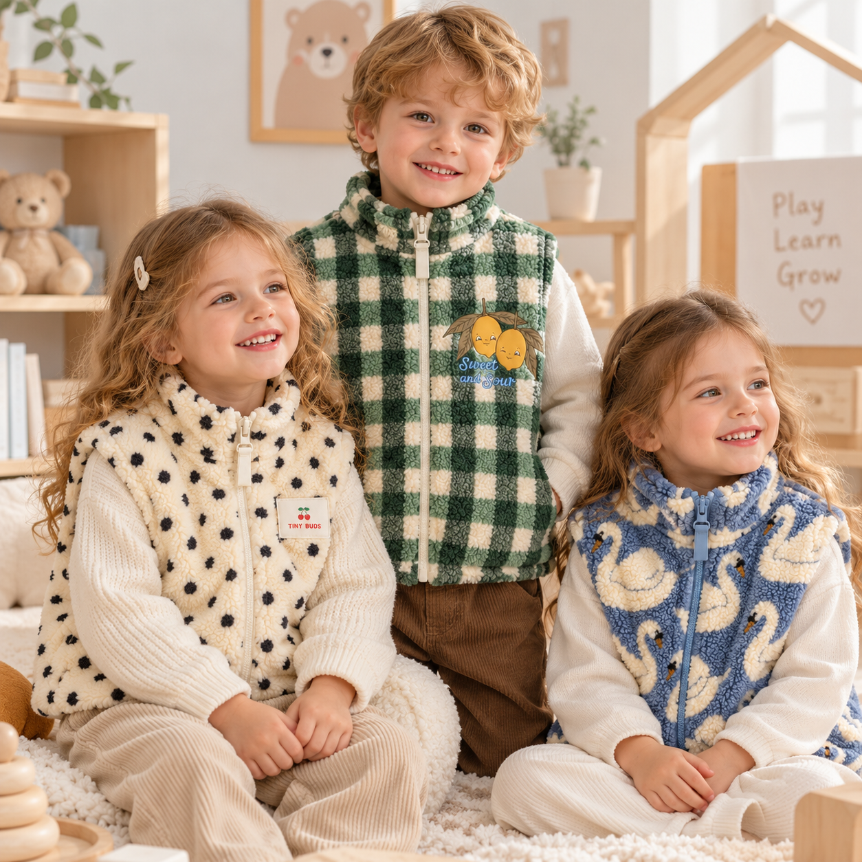 TinyWarm – Koselig og behagelig – Bodywarmer i plysj til barn