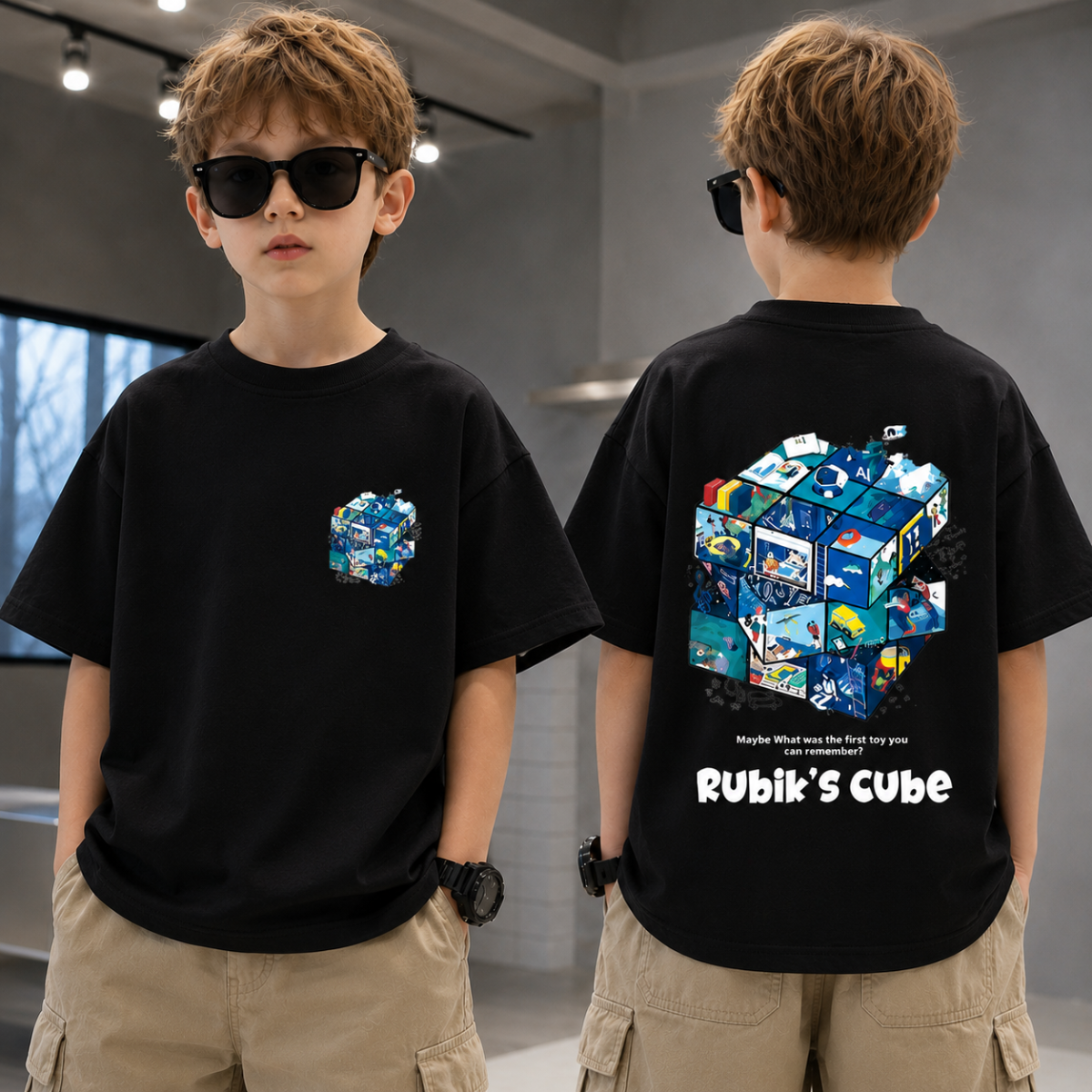 CubePlay – Mykt og stilig – Rubik’s Cube-T-skjorte