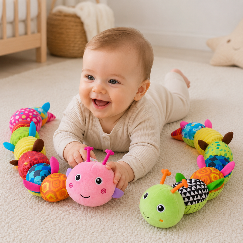 CuddleCater – Sansestimulerende og utviklingsfremmende – Rangle for babyer