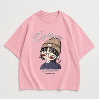 Thumbnail for CuteStyle – Trendy og komfortabel – T-skjorte med oversized tegneserieprint