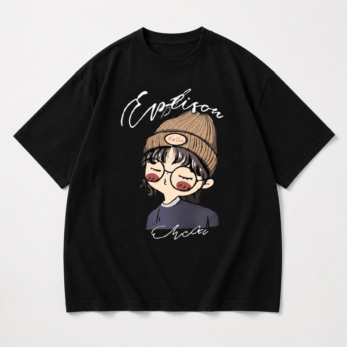CuteStyle – Trendy og komfortabel – T-skjorte med oversized tegneserieprint